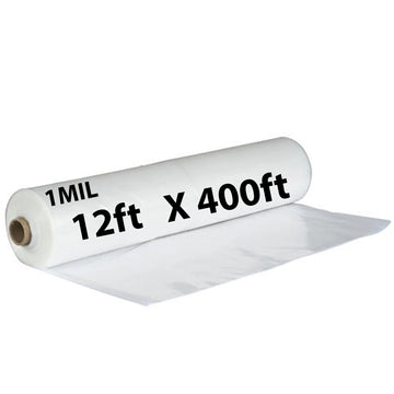 Clear Plastic Sheeting 1 mil 12ft X400ft